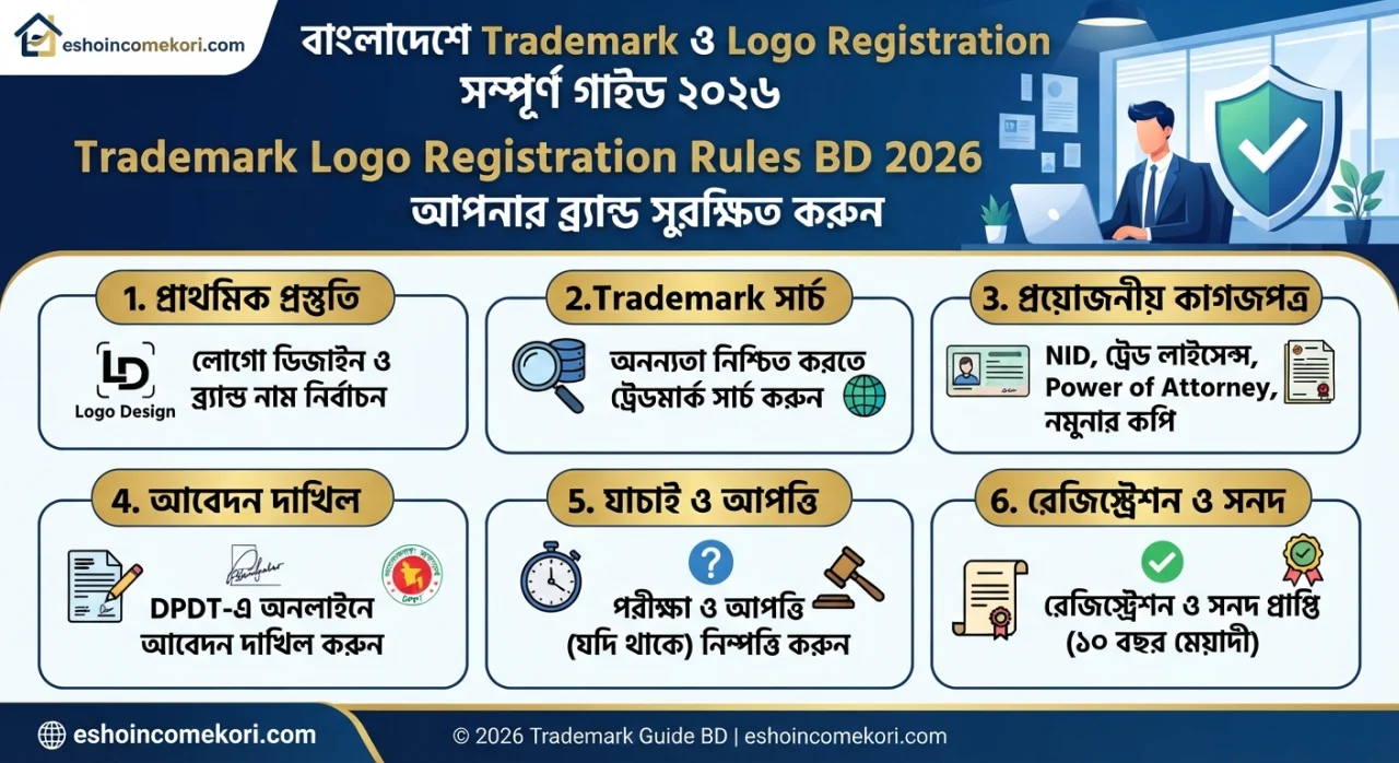 Trademark Logo Registration Rules BD 2026 – বাংলাদেশে Trademark ও Logo Registration সম্পূর্ণ গাইড